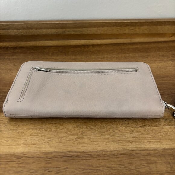 Fossil Marlow Gray Orange Purple White Patchwork Zip Around Clutch Wallet - Picture 5 of 8